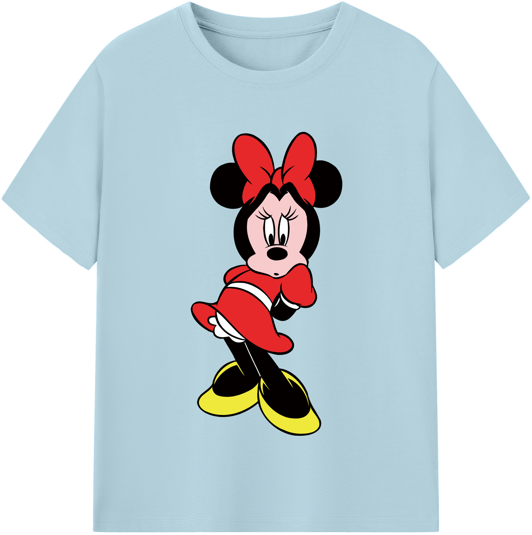 （画像用） ミッキーマウス Mickey Mouse 綿100％半袖Tシャツ（フロントプリント）